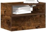 vidaXL Noptiere de perete, 2 buc. , stejar fumuriu, 45x26x28, 5 cm GartenMobel Dekor (858605)
