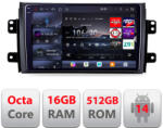 Edotec Navigatie Android Suzuki SX4 2006-2013 Edotec QLED 2K, 16GB RAM, 512GB (KIT-124+EDT-E809-2K)