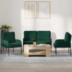 vidaXL Seturi de canapele 3 pcs Verde închis 115 x 56 x 80 cm placaj GartenMobel Dekor (3406219) Canapea