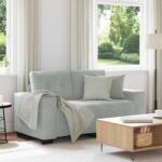 vidaXL Canapea lovesea gri deschis 160x77x82 cm catifea GartenMobel Dekor (4105110) Canapea