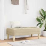 vidaXL banca cu perna Crem 113 x 57 x 39 cm tesatura GartenMobel Dekor (42001941)