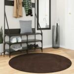 vidaXL Covor rotund maro Huarte, Ø 120 cm, antiderapant, poliester (42022478) Covor