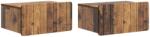 vidaXL Set 2 noptiere suspendate cu sertar, lemn vechi, 49 x 34, 5 x 24 cm (898292)