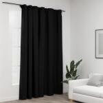 vidaXL Draperie opaca, aspect de in, antracit, 290 x 245 cm, carlige GartenMobel Dekor (321167)