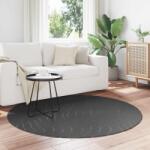 vidaXL Covor rotund antracit Ø 200 cm, antiderapant, poliester, interior (42022673) Covor