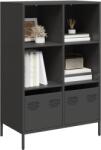 vidaXL Dulap înalt, negru, 68x39x103, 5 cm, otel GartenMobel Dekor (851382) Comoda