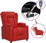vidaXL Fotoliu rabatabil electric, rosu vin, piele ecologica GartenMobel Dekor (3098807)