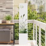 vidaXL Ghiveci de Gradina cu Panou Decorativ Alb 32 x 140 cm GartenMobel Dekor (876358)