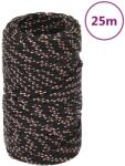 vidaXL Franghie de barca, negru, 2 mm, 25 m, polipropilena GartenMobel Dekor (152317)