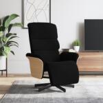 vidaXL Fotoliu rabatabil cu suport de picioare, negru, textil GartenMobel Dekor (356603)