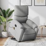 vidaXL Fotoliu electric masaj rabatabil cu ridicare, gri închis textil GartenMobel Dekor (3204860)