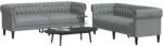 vidaXL Set de canapele, 2 piese, gri deschis, material textil GartenMobel Dekor (3209200) Canapea