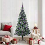 vidaXL Pom de Craciun artificial pre-iluminat cu 300 LED Verde 180 cm GartenMobel Dekor (3396768)