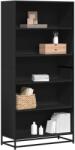 vidaXL Biblioteca, negru, 80, 5x35x170, 5 cm, lemn prelucrat GartenMobel Dekor (3300855) Biblioteca