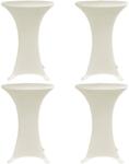 vidaXL Husa de masa cu picior, 4 buc. , crem, Ø60 cm, elastic GartenMobel Dekor (279074)