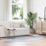 vidaXL Covor oval gri Huarte 160x230 cm, antiderapant, 100% poliester (4103639) Covor