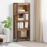vidaXL Dulap pentru carti Lemn Vechi 80 x 30 x 155 cm Lemn compozit GartenMobel Dekor (886400) Biblioteca