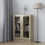 vidaXL Dulap cu vitrina, stejar Sonoma, 82, 5 x 30, 5 x 115 cm, PAL GartenMobel Dekor (802753) Biblioteca