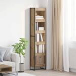 vidaXL Dulap pentru carti Stejar artizanal 80 x 30 x 155 cm GartenMobel Dekor (886383) Biblioteca