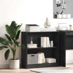 vidaXL Raft de Carti Stejar negru 80 x 24 x 76 cm Lemn compozit GartenMobel Dekor (875015) Biblioteca