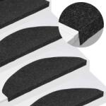 vidaXL Covorase scara autoadezive 30 buc Negru 65x22, 5x3, 5 cm GartenMobel Dekor (3365907) Covor