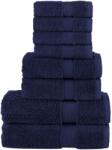 vidaXL Set de prosoape premium SOLUND, 8 piese, bleumarin, 600 g/m2 GartenMobel Dekor (137541) Prosop