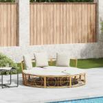vidaXL Pat lounge pentru exterior fara baldachin Poly Rattan GartenMobel Dekor (4108237)