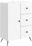 vidaXL Bufet Alb foarte lucios 66 x 34, 5 x 90 cm Lemn prelucrat GartenMobel Dekor (895549) Comoda