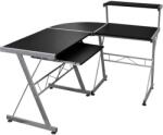 vidaXL Birou de computer coltar, negru, 132x112x99 cm, lemn prelucrat GartenMobel Dekor (20585)
