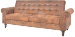 vidaXL Canapea extensibila cu cotiere/2 locuri, maro, velur artificial GartenMobel Dekor (245584) Canapea