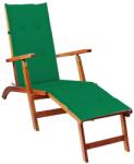 vidaXL Sezlong exterior, suport picioare si perna, lemn masiv acacia GartenMobel Dekor (3064019)