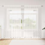 vidaXL Cortina din Dantela cu perdele Alb 245 x 200 cm Poliester GartenMobel Dekor (4107887)