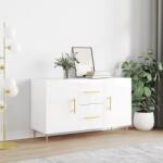 vidaXL Dulap, alb extralucios, 100x36x60 cm, lemn compozit GartenMobel Dekor (828158) Comoda