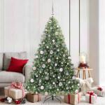 vidaXL Brad de Craciun artificial cu 300 LED Verde 180 cm PE si PVC GartenMobel Dekor (3397850)