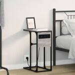 vidaXL Noptiera gri sonoma cu statie de încarcare USB, 41, 5 x 26 x 60, 5 cm (859603)