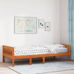 vidaXL Pat pentru copii fara saltea, maro, 75x190 cm, lemn masiv pin GartenMobel Dekor (855035)