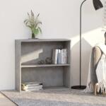 vidaXL Biblioteca cu 2 rafturi, gri beton, 80 x 30 x 76, 5 cm, PAL GartenMobel Dekor (801003) Biblioteca