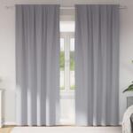 vidaXL Perdele Opaque cu Inel 2 pcs Gri deschis 260 x 140 cm Poliester GartenMobel Dekor (4107457)