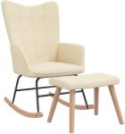 vidaXL Scaun balansoar cu taburet, crem, textil GartenMobel Dekor (328020) Balansoar