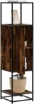 vidaXL Dulapuru stejar afumat 35, 5x35x139 cm lemn si metal prelucrat GartenMobel Dekor (849036) Comoda