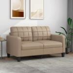vidaXL Canapea cu 2 locuri, cappuccino, 140 cm, piele ecologica GartenMobel Dekor (359121) Canapea