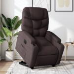 vidaXL Fotoliu electric rabatabil cu ridicare, maro închis, textil GartenMobel Dekor (3204625)