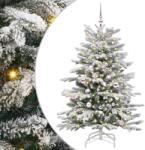 vidaXL Brad de Craciun artificial cu ramuri articulare Alb 150 cm GartenMobel Dekor (3395633)