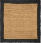 vidaXL Covor din iuta handmade 300x300 cm, gri închis, pentru living (42010699) Covor