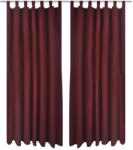 vidaXL Draperii micro-satin cu bride, 140 x 175 cm, bordo, 2 buc. GartenMobel Dekor (130362)
