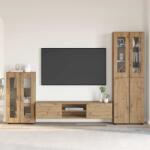 vidaXL Set comoda TV FLORIN 3 pcs Stejar Artizanal Lemn compozit GartenMobel Dekor (3397983)
