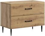 vidaXL Noptiera cu 2 sertare, stejar artizanal, 62 x 34, 5 x 47, 5 cm (894784)