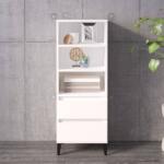 vidaXL Dulap înalt, alb, 40x36x110 cm, lemn compozit GartenMobel Dekor (821244) Comoda
