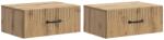 vidaXL Set 2 noptiere suspendate cu sertar, stejar artizanal, 49 x 34, 5 x 20 cm (898974)