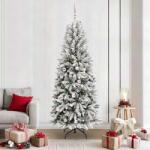 vidaXL Brad de Craciun artificial cu 300 LED cu suport Alb 210 cm GartenMobel Dekor (3396059)